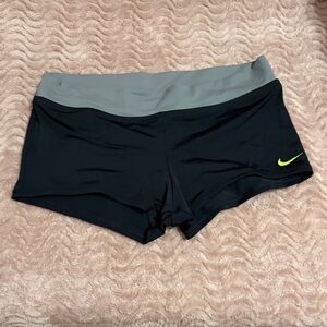 Nike Women's Black and Gray Athletic Shorts